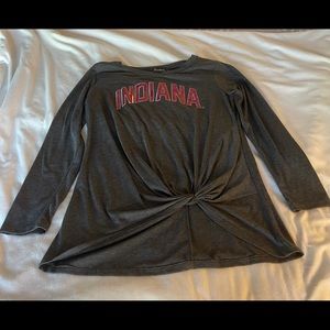 Like New! Indiana long sleeve t-shirt with sparkly lettering.